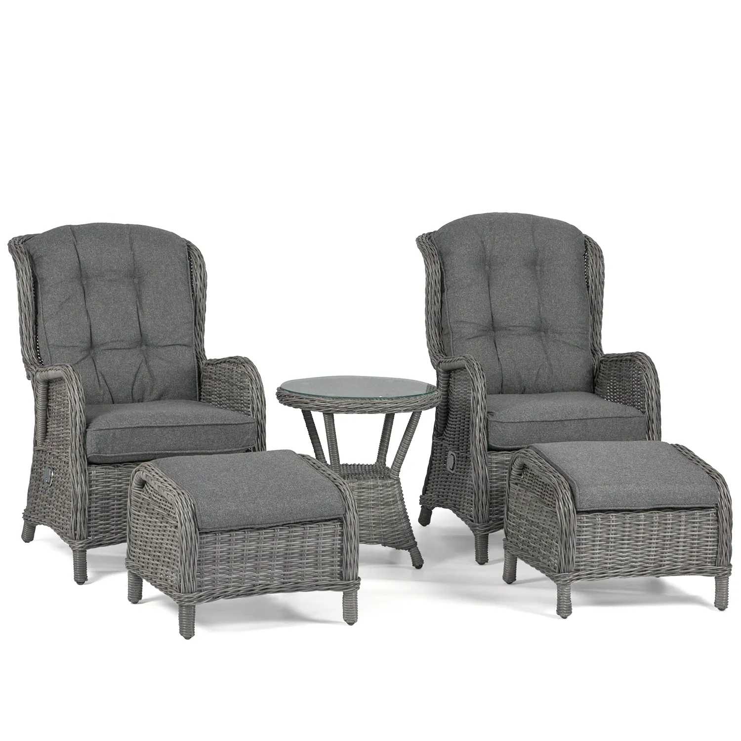 Rio fåtöljgrupp ställbar antracitgrå/mörkgrå allväder