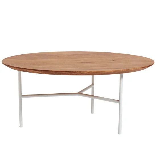 Tribeca soffbord oljad ek/vit Ø80 cm