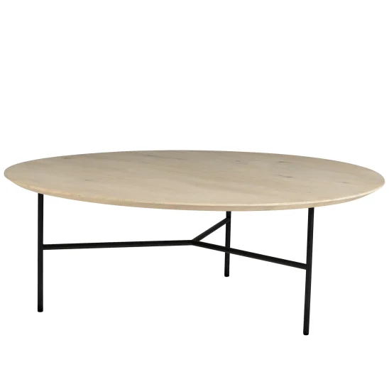 Tribeca soffbord såpad ek/svart Ø110 cm