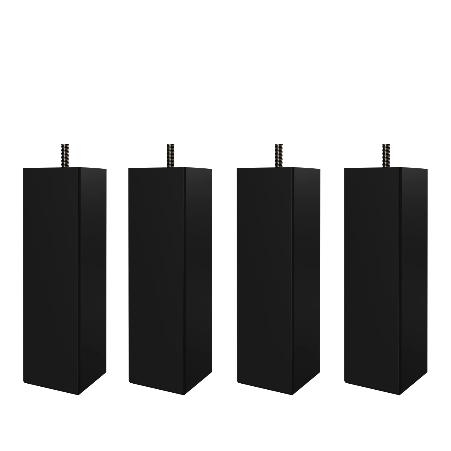 Square sängben svart - 19 cm