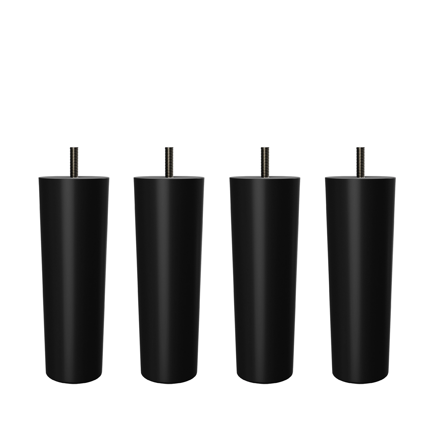 Round sängben svart – 16 cm