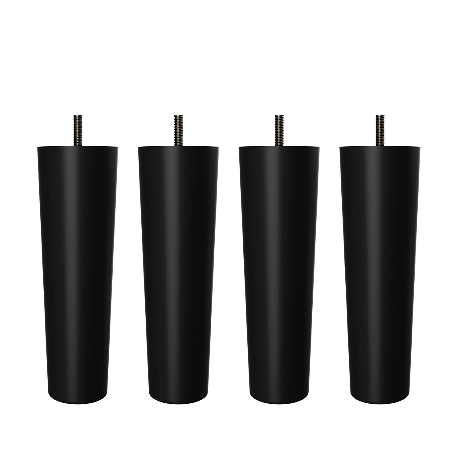 Round sängben svart – 19 cm