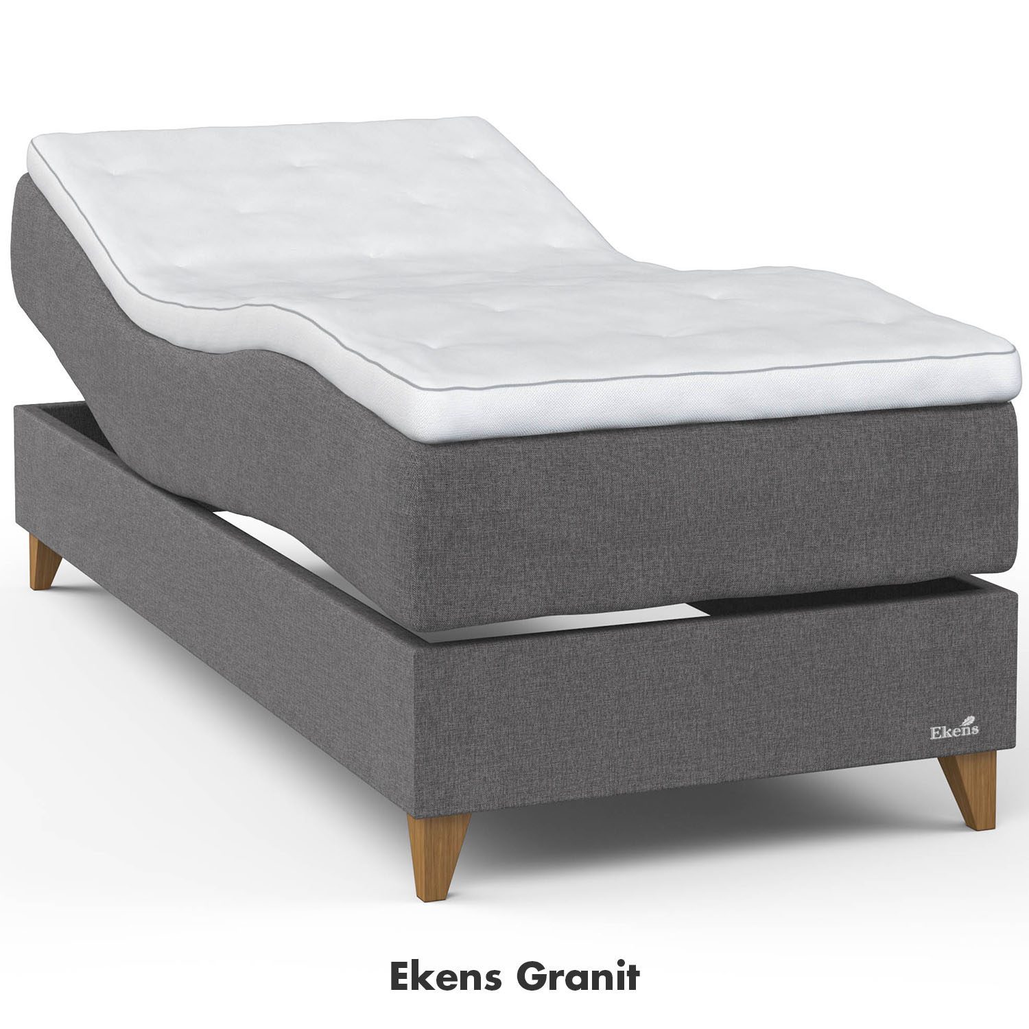 Ekens Elegans ställbar säng i tyget granit.