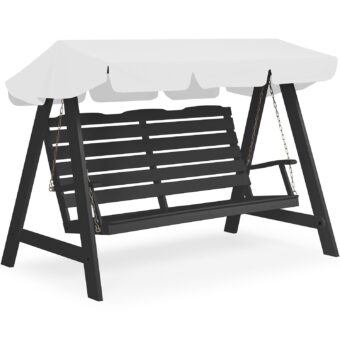 Dalom hammock i orkangrått med tak i vitt.