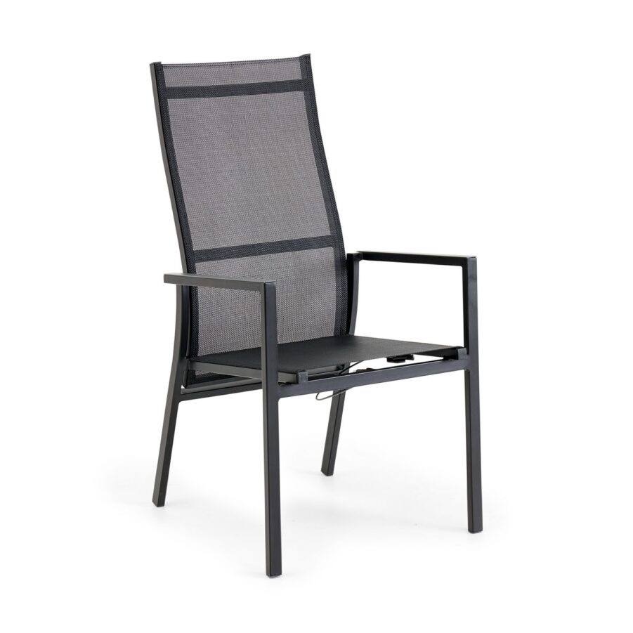 Avanti positionsstol i svart aluminium och textilene.