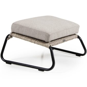 Midway fotpall i beige med sandfärgad dyna.