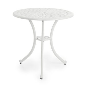 Cafébord Arras i vit aluminium.