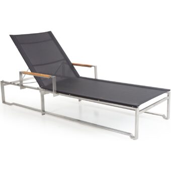 Gotland vilsäng med armstöd i teak.