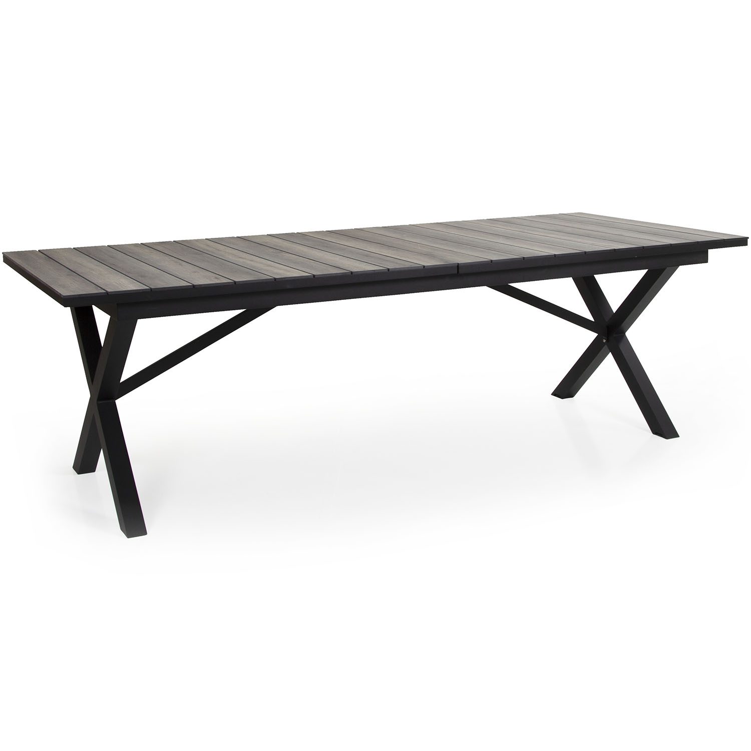 Hillmond förlängningsbord svart/natur 238-297x100 cm