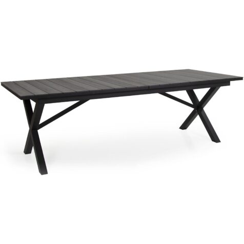 Hillmond förlängningsbord i svart med grå laminatskiva.