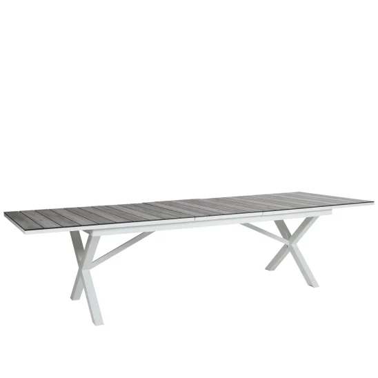 Hillmond förlängningsbord vit/grå 238-297x100 cm