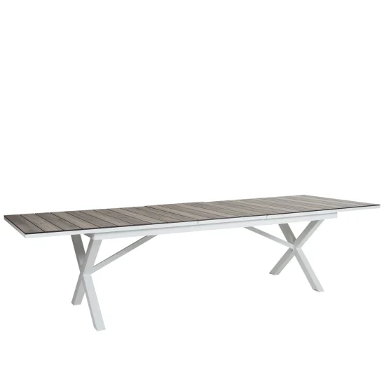 Hillmond förlängningsbord vit/natur 238-297x100 cm