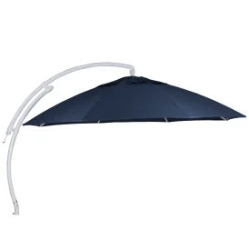 Easy Sun frihängande parasoll vit/marinblå Ø375 cm