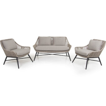 Pembroke soffgrupp i beige utan soffbord.