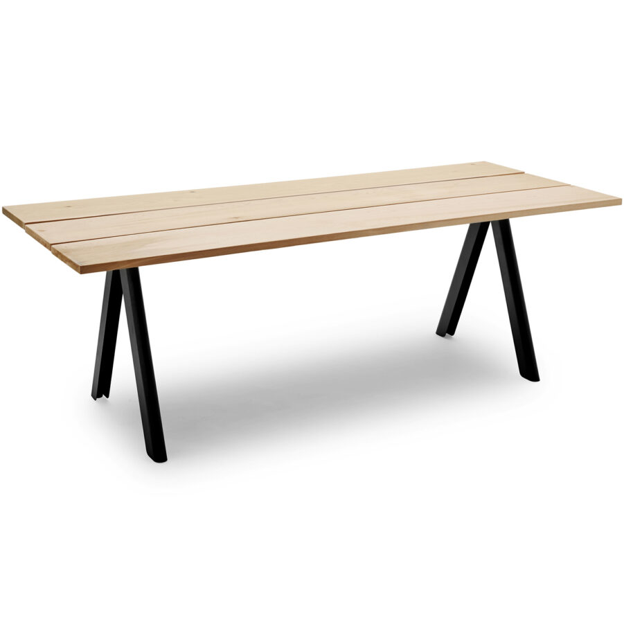 Overlap matbord med ben i antracitgrått.