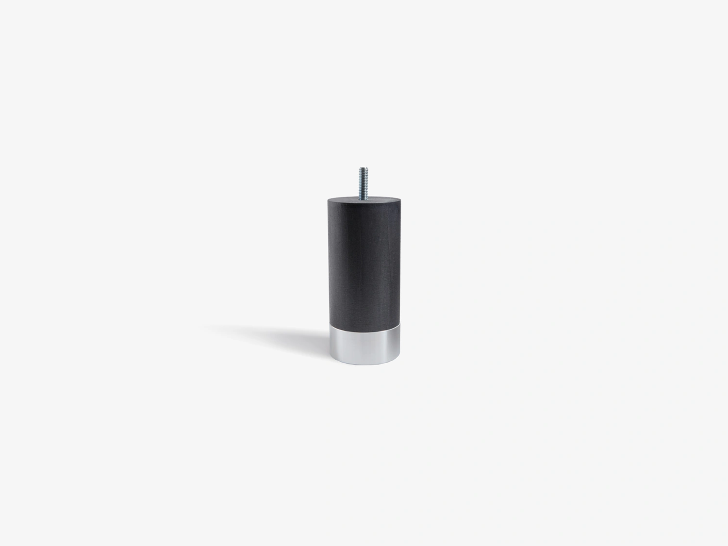 Cylinder sängben grå/aluminiumfot