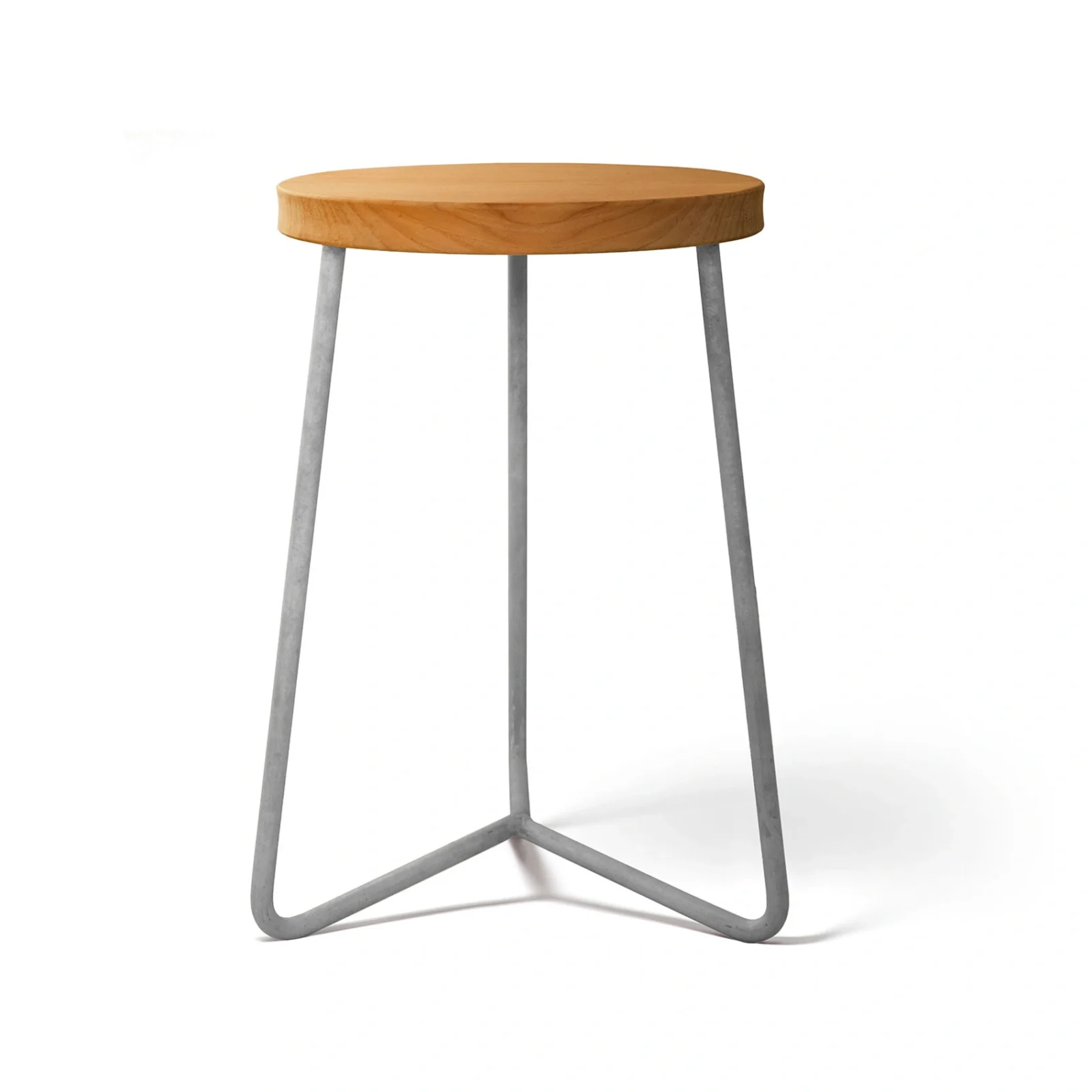 V1 45 pall låg - teak / varmförzinkat stål