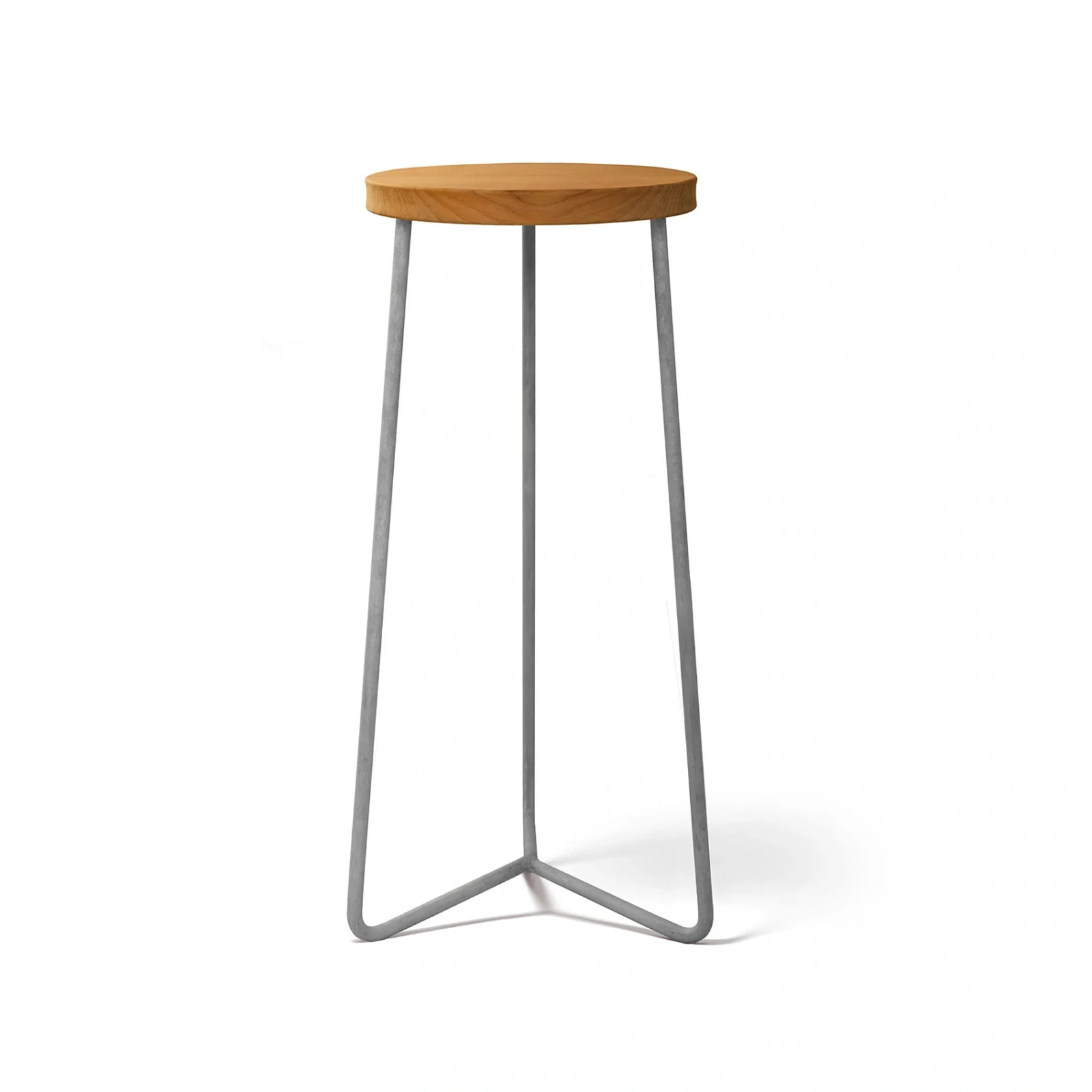 V1 63 pall hög - teak / varmförzinkat stål