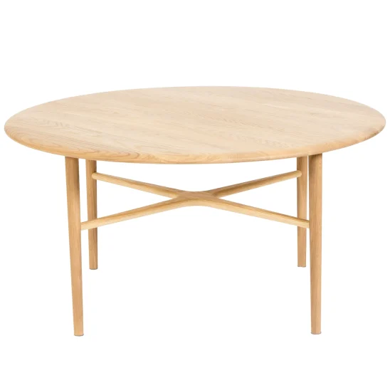 Crest soffbord ljus ek Ø100 cm