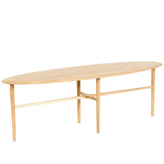 Crest soffbord ljus ek ovalt 150x50 cm