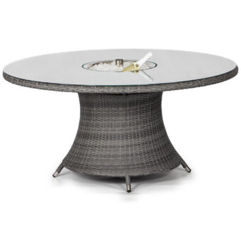 Windsor bord med ishink antracitgrå Ø150 cm