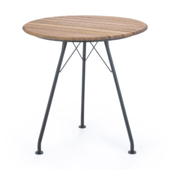 Circum cafébord Ø74 cm svart/bambu