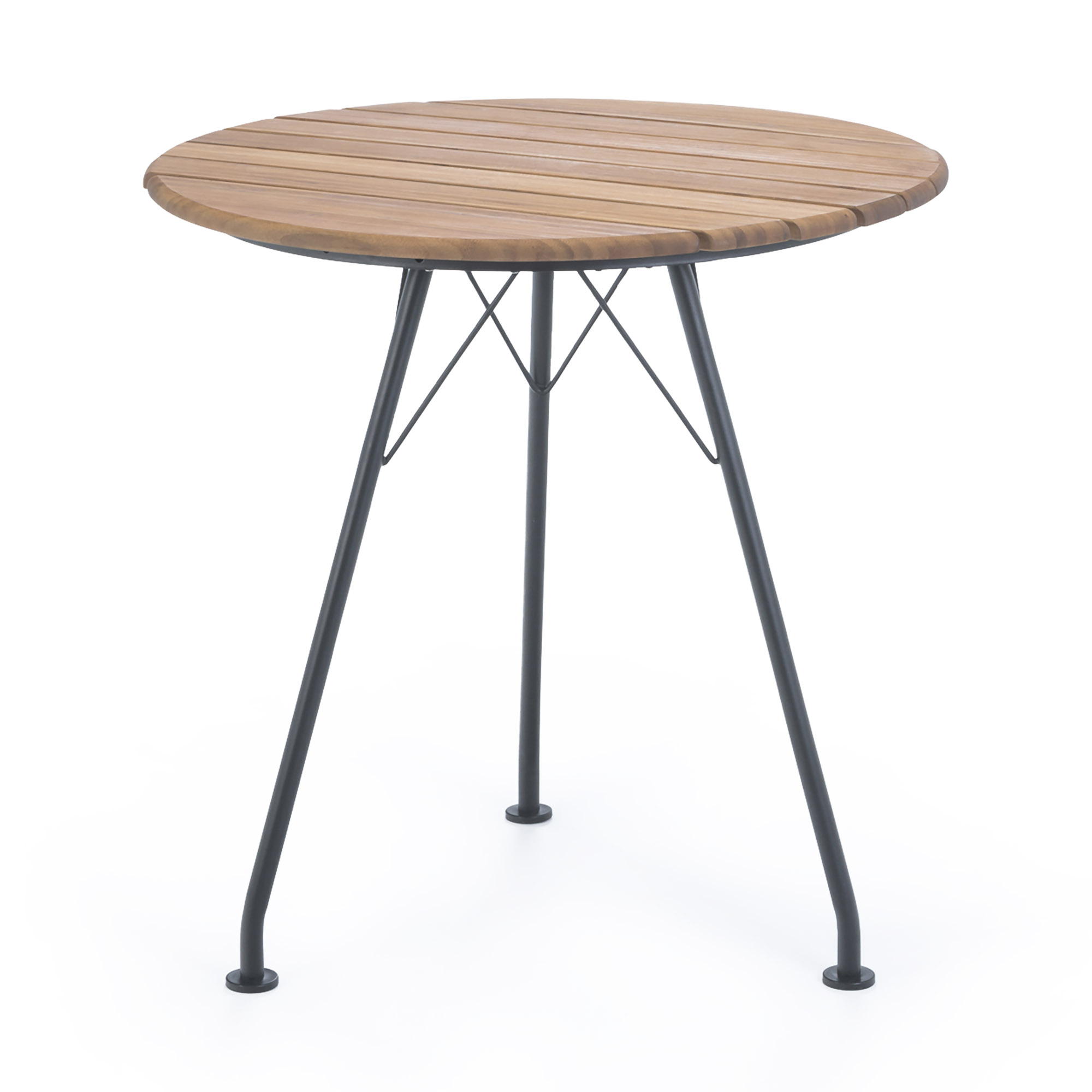 Circum cafébord svart/bambu Ø74 cm