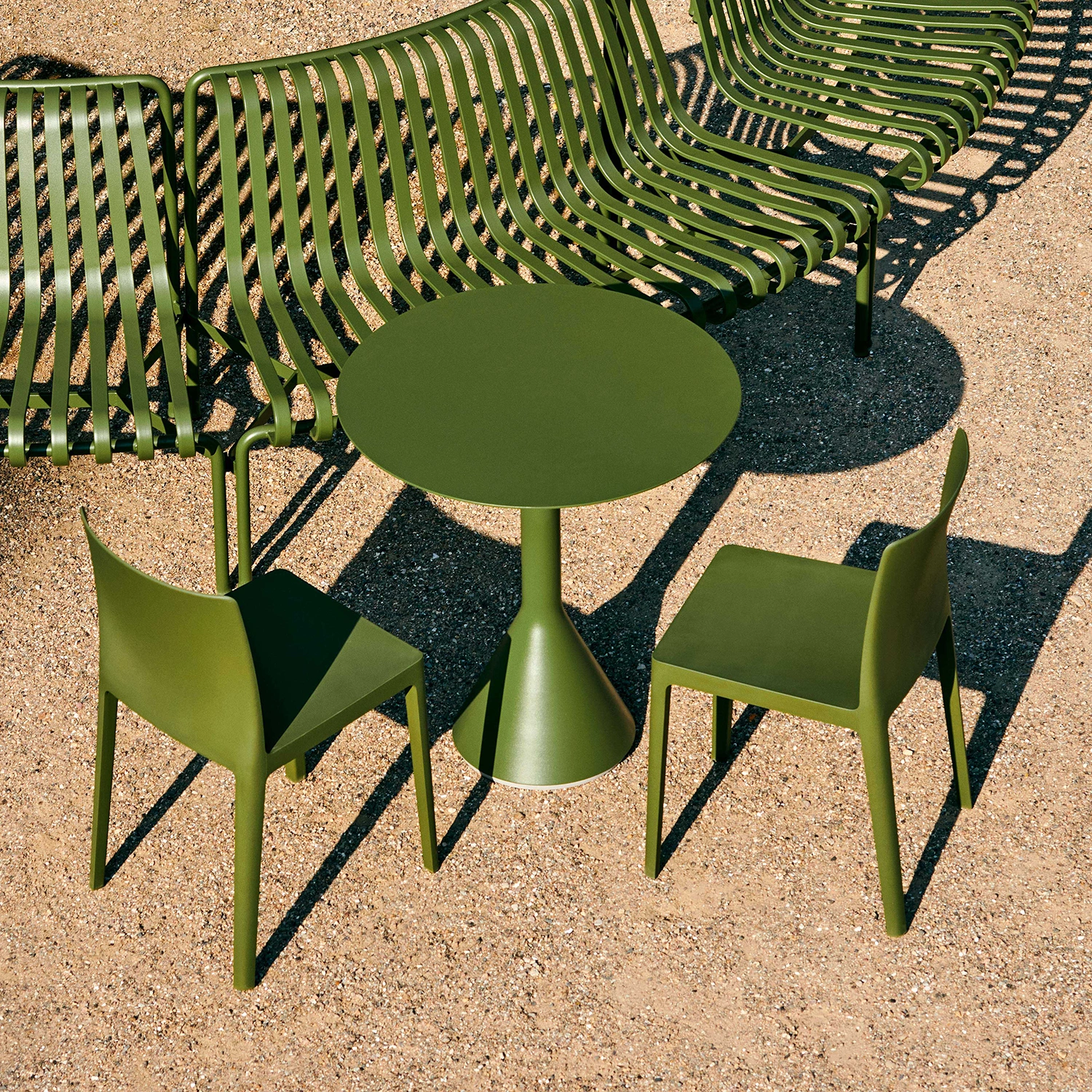 Palissade Cone bord olivgrön Ø70 cm