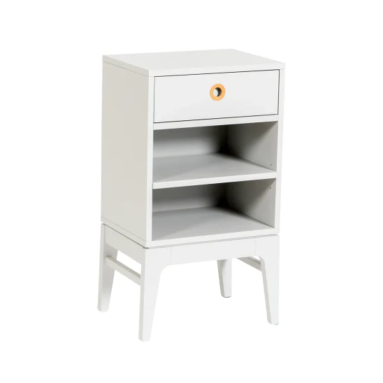 Höllviken sängbord låga ben, Ljusgrå