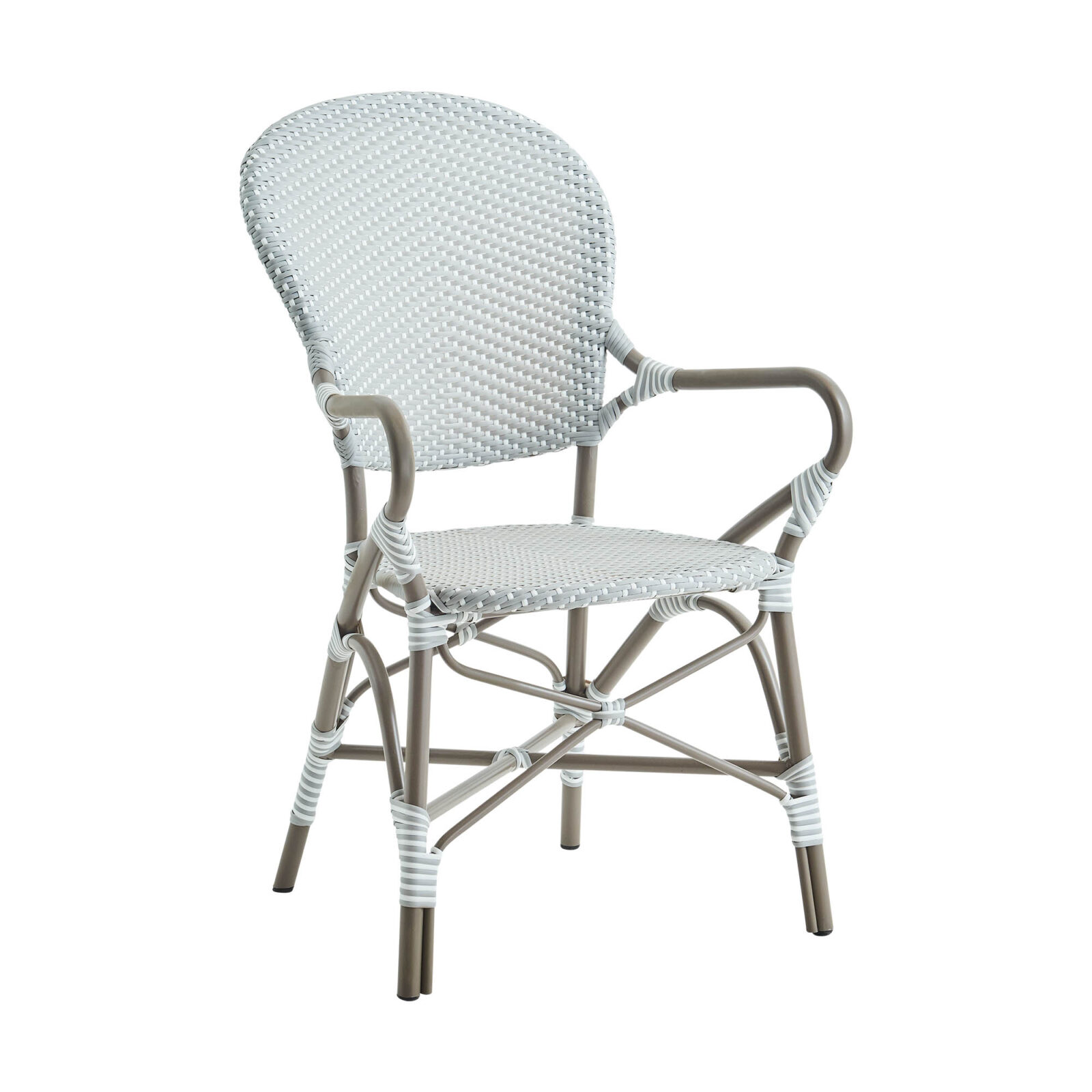 Isabell Exterior karmstol taupe/ljusgrå