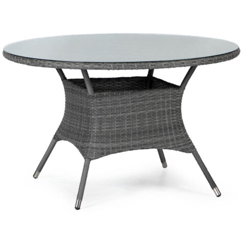 Windsor matbord Ø120 cm i mörkgrå konstrotting från Atleve.