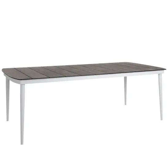 Callander matbord vit/grå rustik 208x100 cm