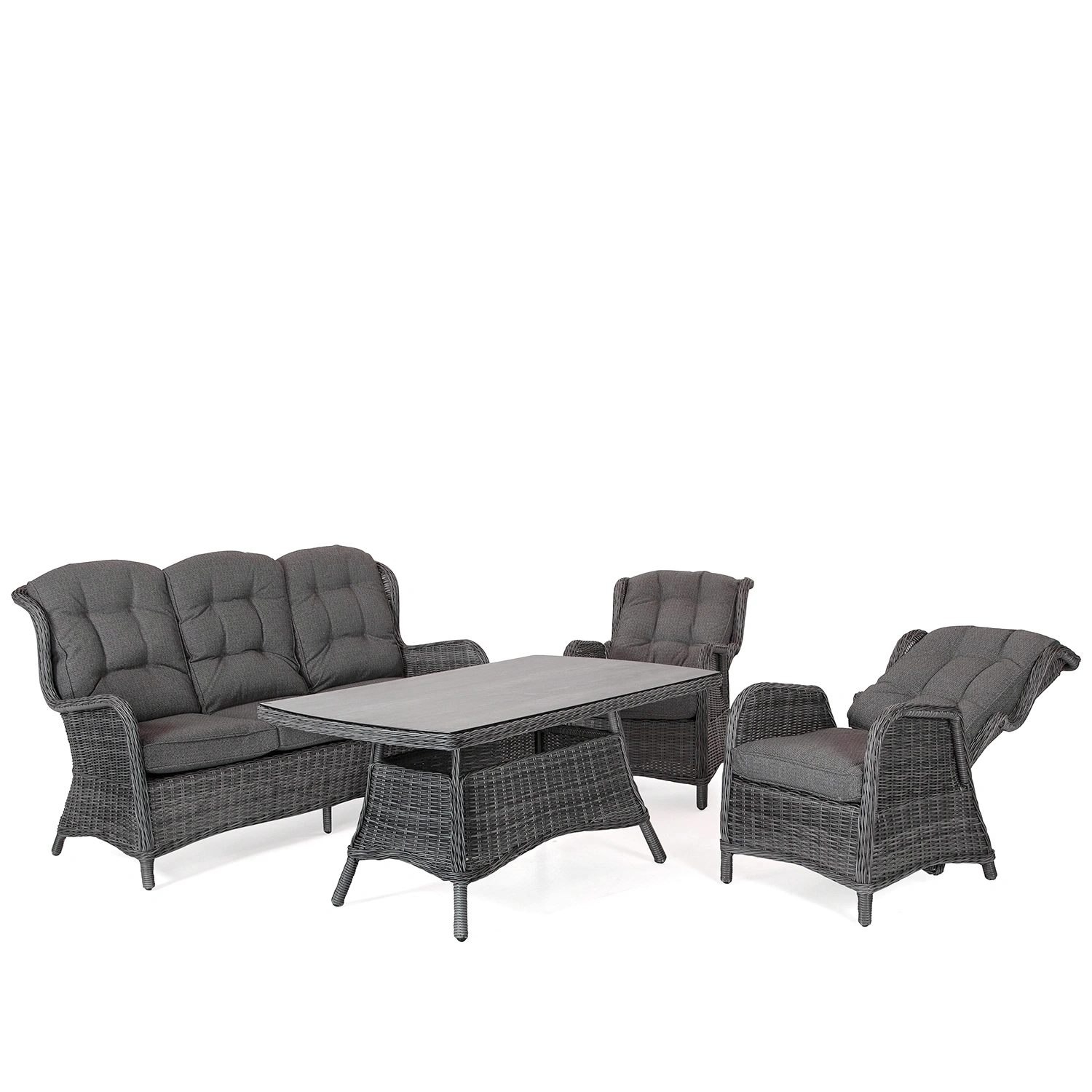 Rio soffgrupp - ställbar, antracit/mörkgrå allvädersdyna