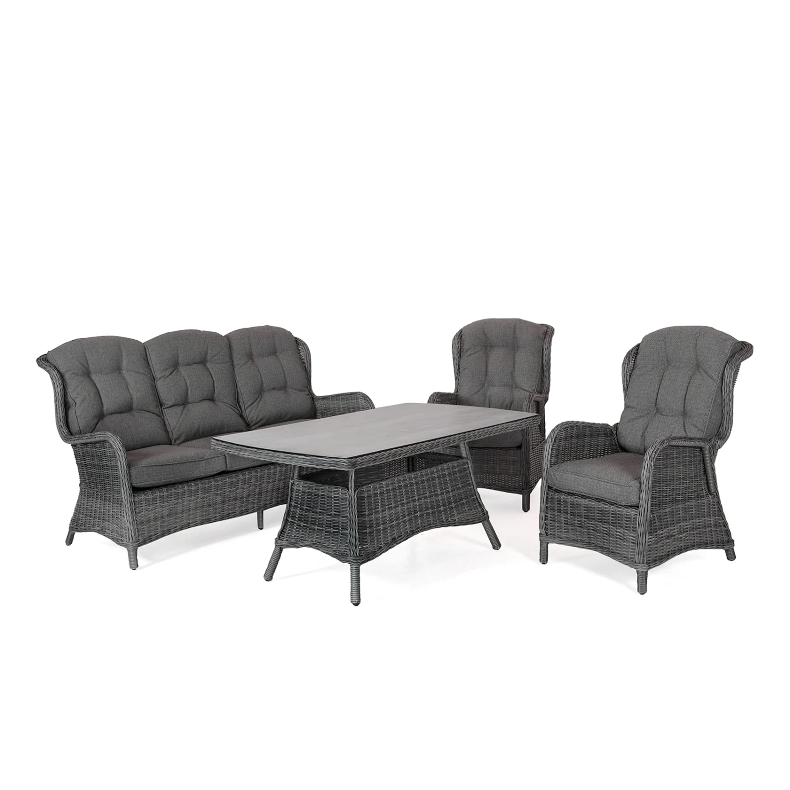 Rio soffgrupp - ställbar, antracit/mörkgrå allvädersdyna