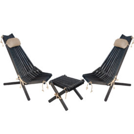 Ecochair/Lilli Set Al oljad svart