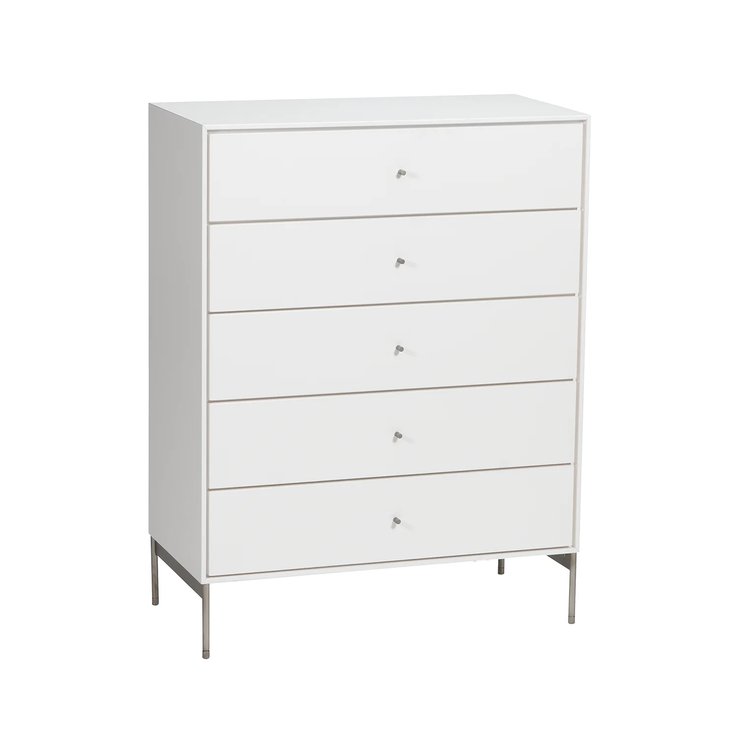 Product Image for Volt byrå 5 lådor vit/rostfri