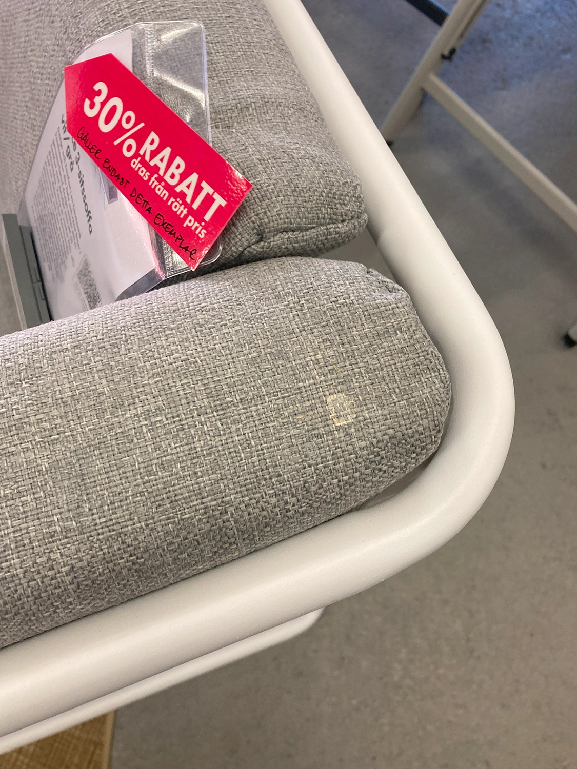 Vence hörnsoffa liten vit/grå