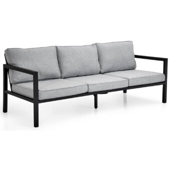 Belfort 3-sits soffa svart/pärlgrå