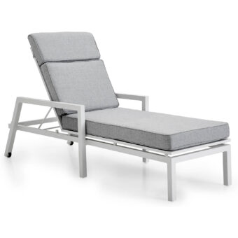 Brafab Belfort vilsäng vit/pärlgrå inkl. dyna