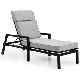 Brafab Belfort vilsäng svart/pärlgrå inkl. dyna