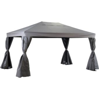 Brafab Biella paviljong antracit 3x3 m Inkl beiga väggar