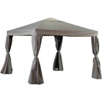 Brafab Biella paviljong antracit 3x3 m Inkl beiga väggar