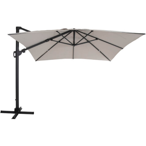 Brafab Varallo frihängande parasoll 300x300 cm antracit/khaki