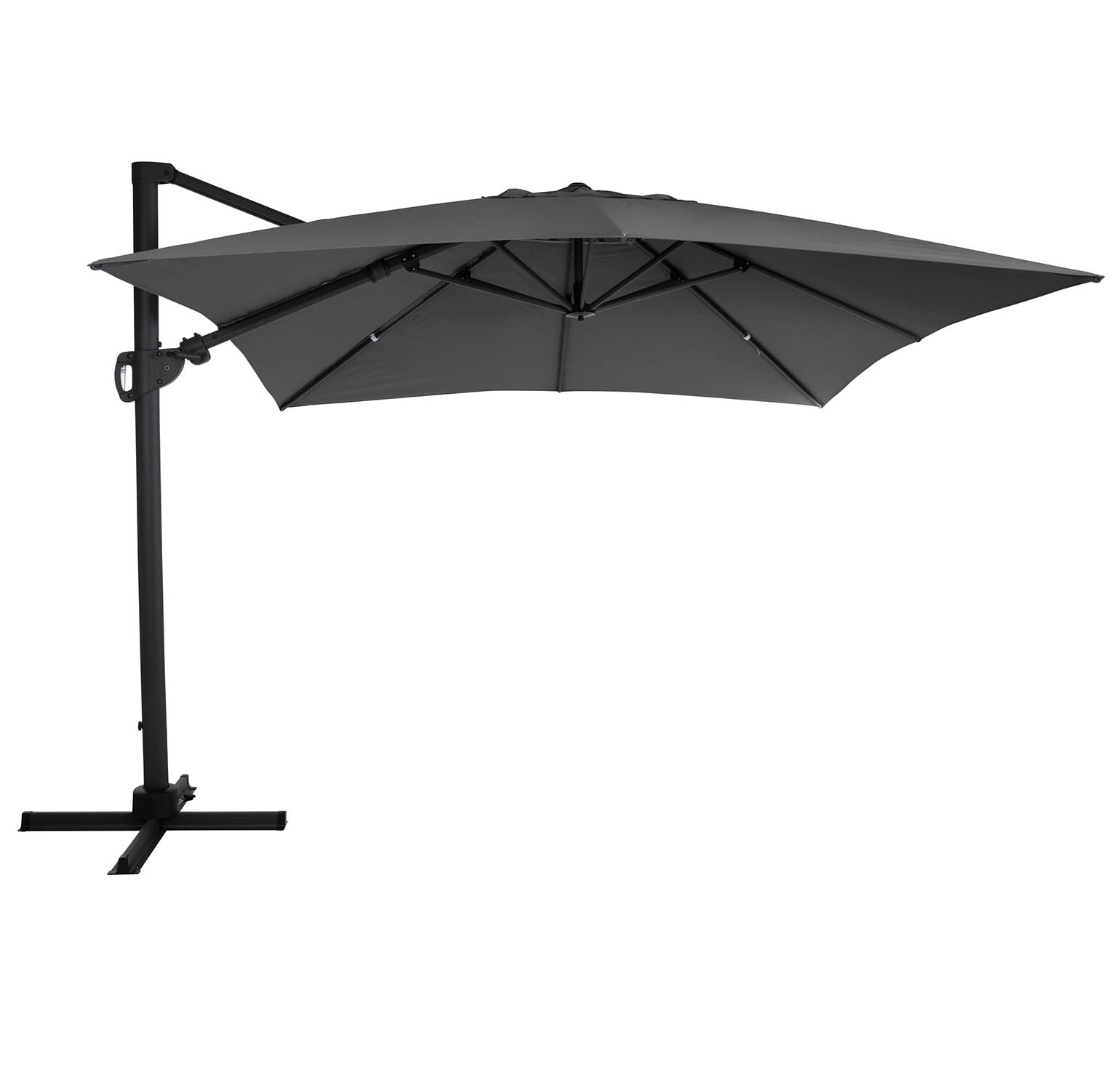 Brafab Varallo frihängande parasoll 300x300 cm antracit/grå