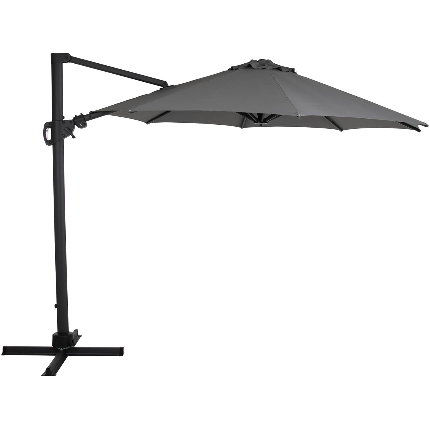 Varallo frihängande parasoll antracit/grå Ø300 cm