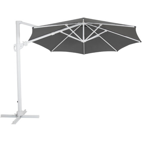 Brafab Varallo frihängande parasoll Ø300 cm vit/grå