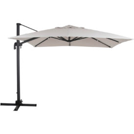 Linz frihängande parasoll antracit/khaki 300×300 cm