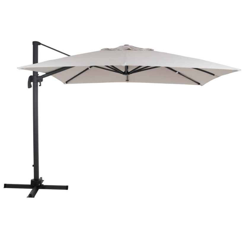 Brafab Linz frihängande parasoll 300x300 cm antracit/khaki