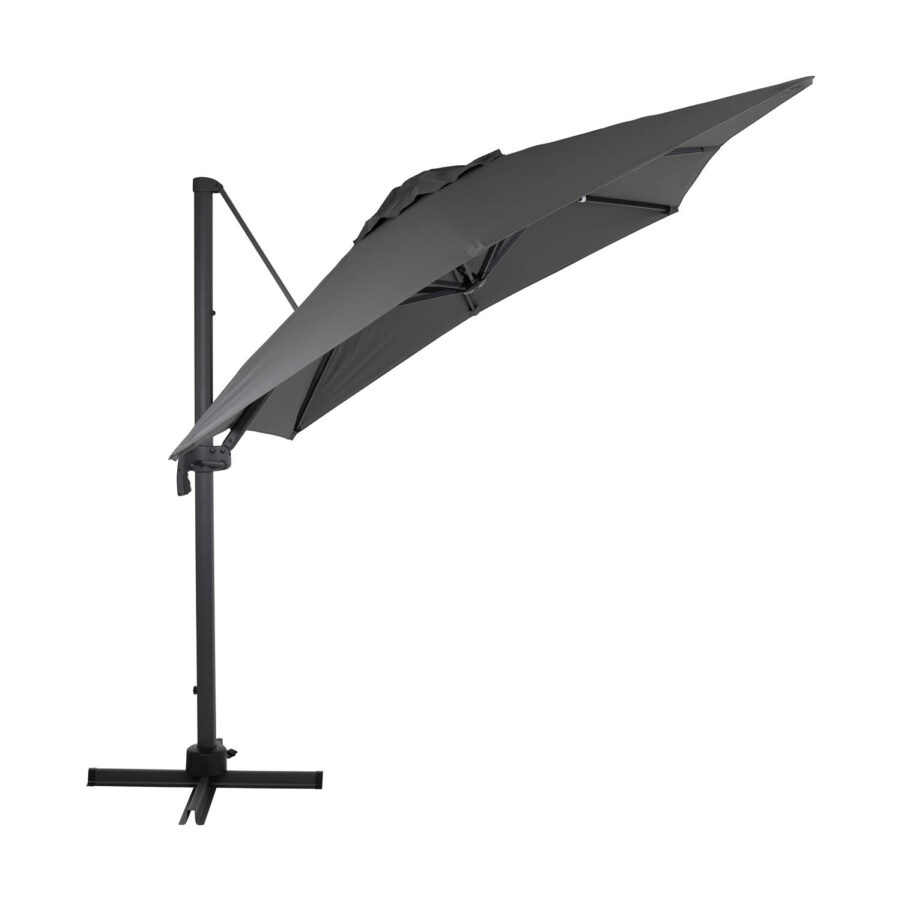 Brafab Linz frihängande parasoll 250x250 cm antracit/grå