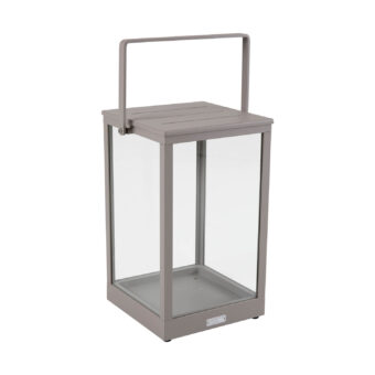 Belfort ljuslykta med handtag - khaki, H43 cm